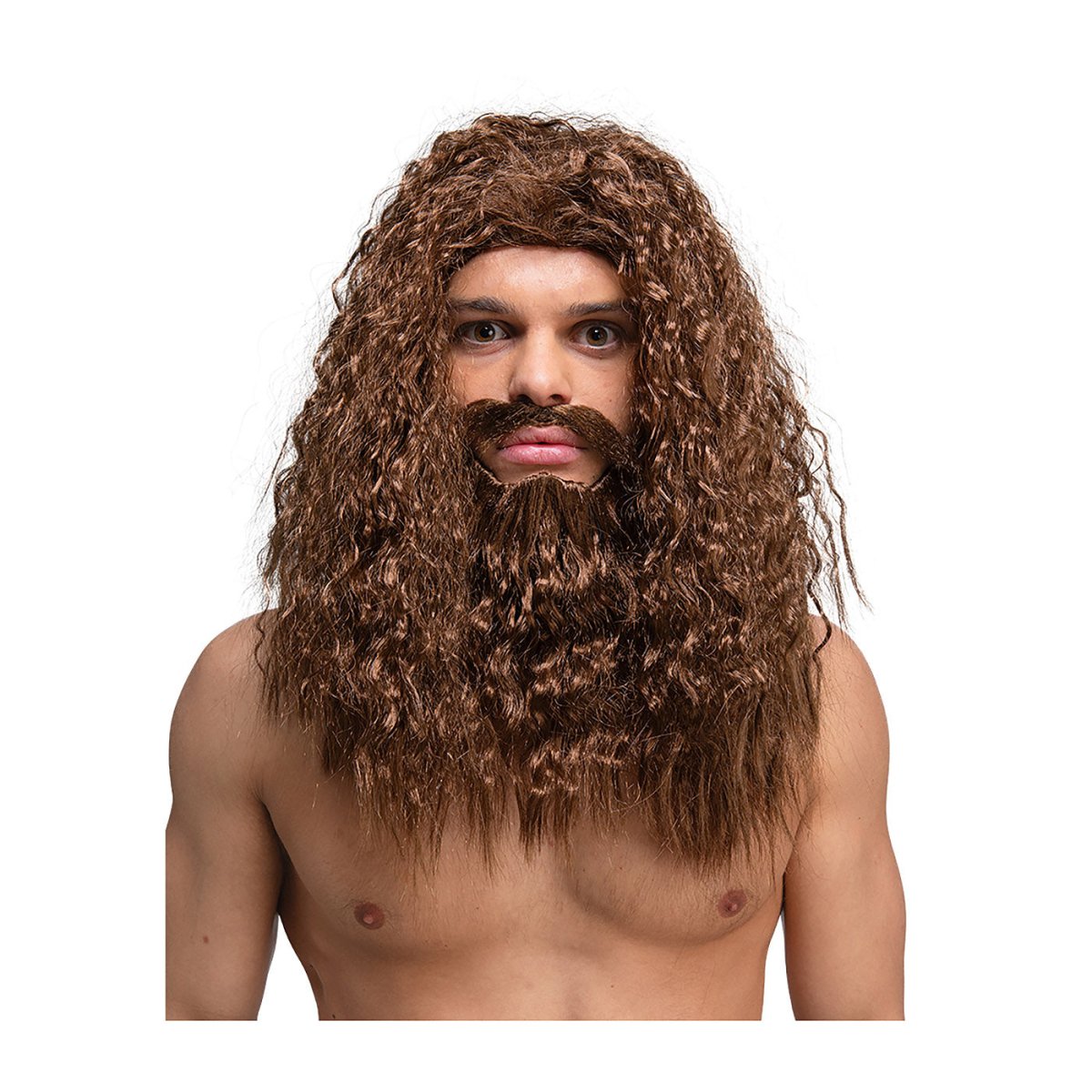Wicked Costumes Ltd - Long Curly Wig & Beard Set - Adult - Fancy Dress Central