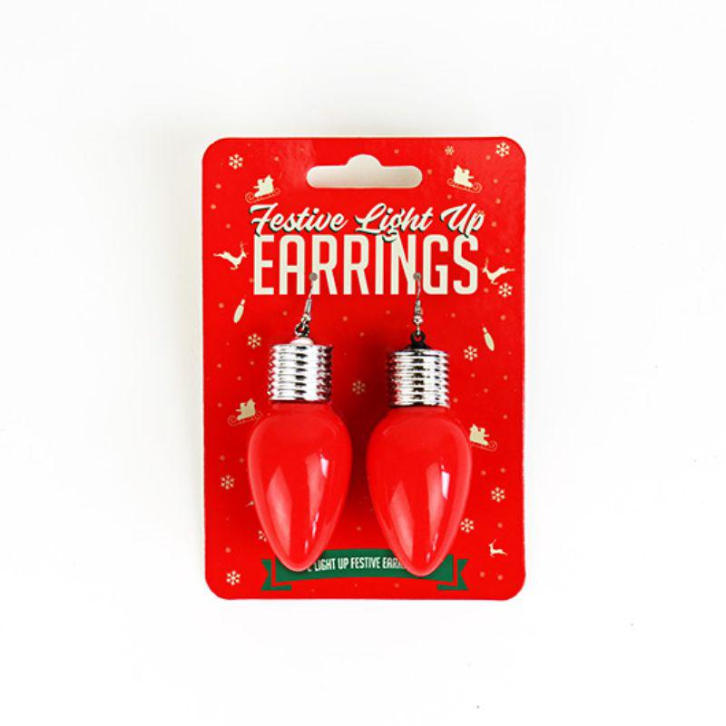 Gift Republic Festive Christmas Light Up Earrings