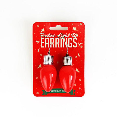 Gift Republic Festive Christmas Light Up Earrings