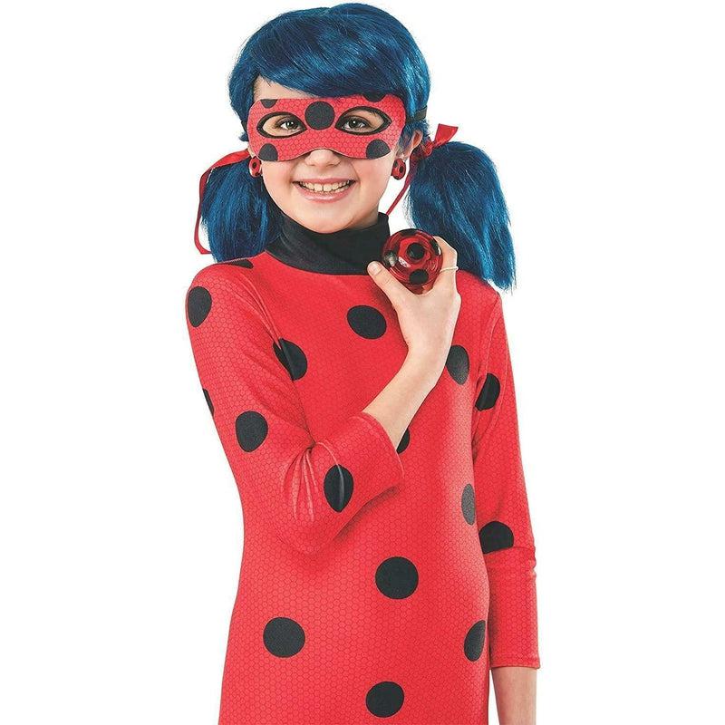 Girls Miraculous Ladybug Clip-on Earrings & Yo-Yo Fancy Dress Accessories