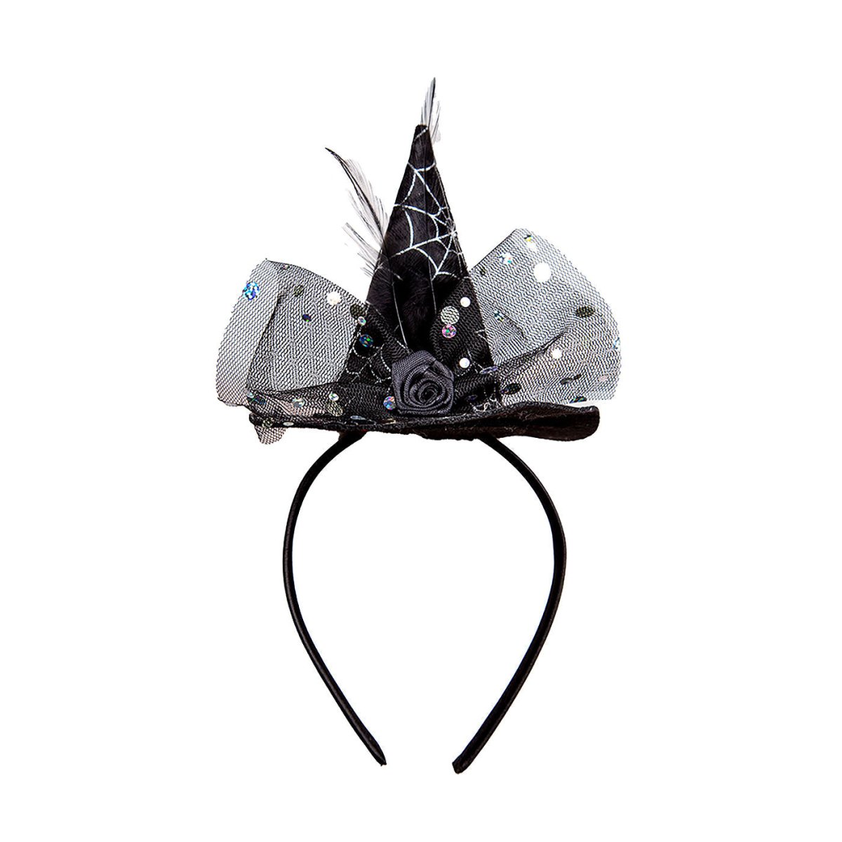 Wicked Costumes Ltd - Mini Witches Hat on Headband - Adult - Fancy Dress Central
