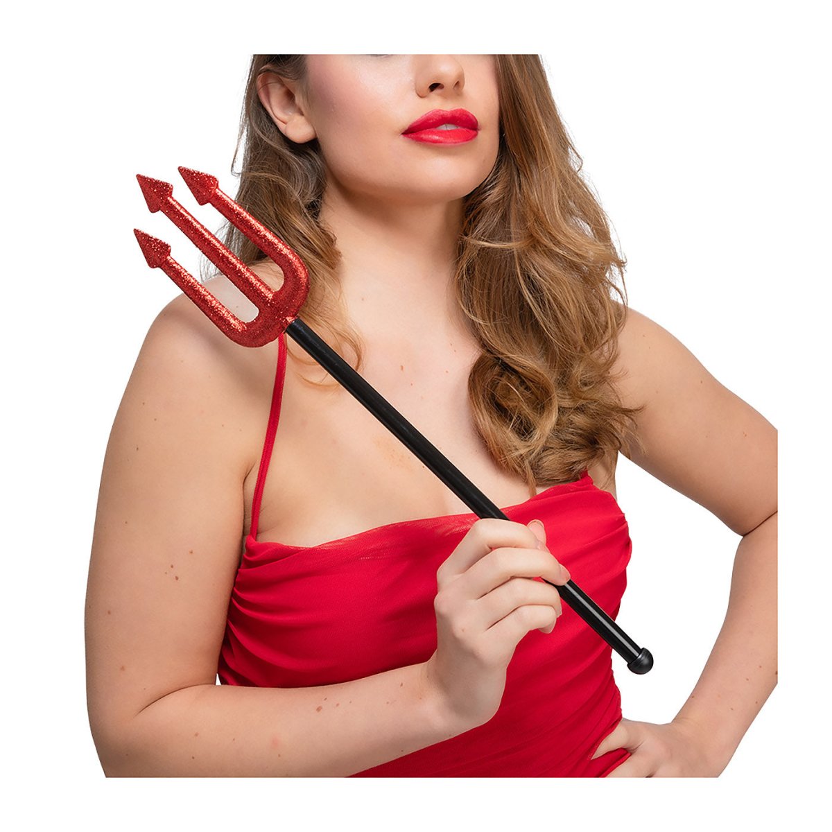 Wicked Costumes Ltd - Devils Trident (Red Sparkle) - Adult - Fancy Dress Central