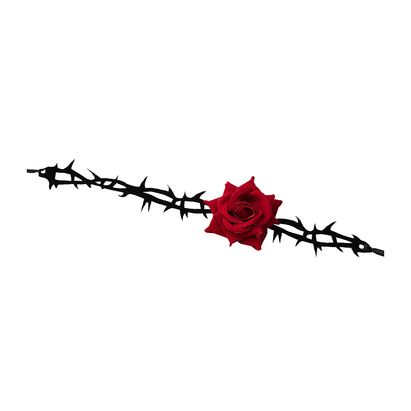 Red Rose & Thorn Choker - Adult