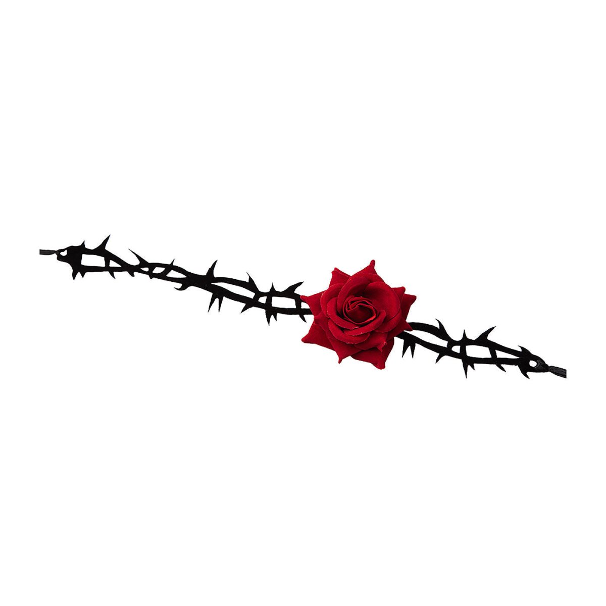 Wicked Costumes Ltd - Red Rose & Thorn Choker - Adult - Fancy Dress Central