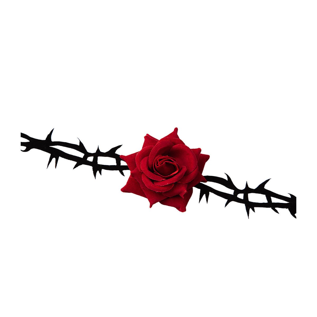 Wicked Costumes Ltd - Red Rose & Thorn Choker - Adult - Fancy Dress Central