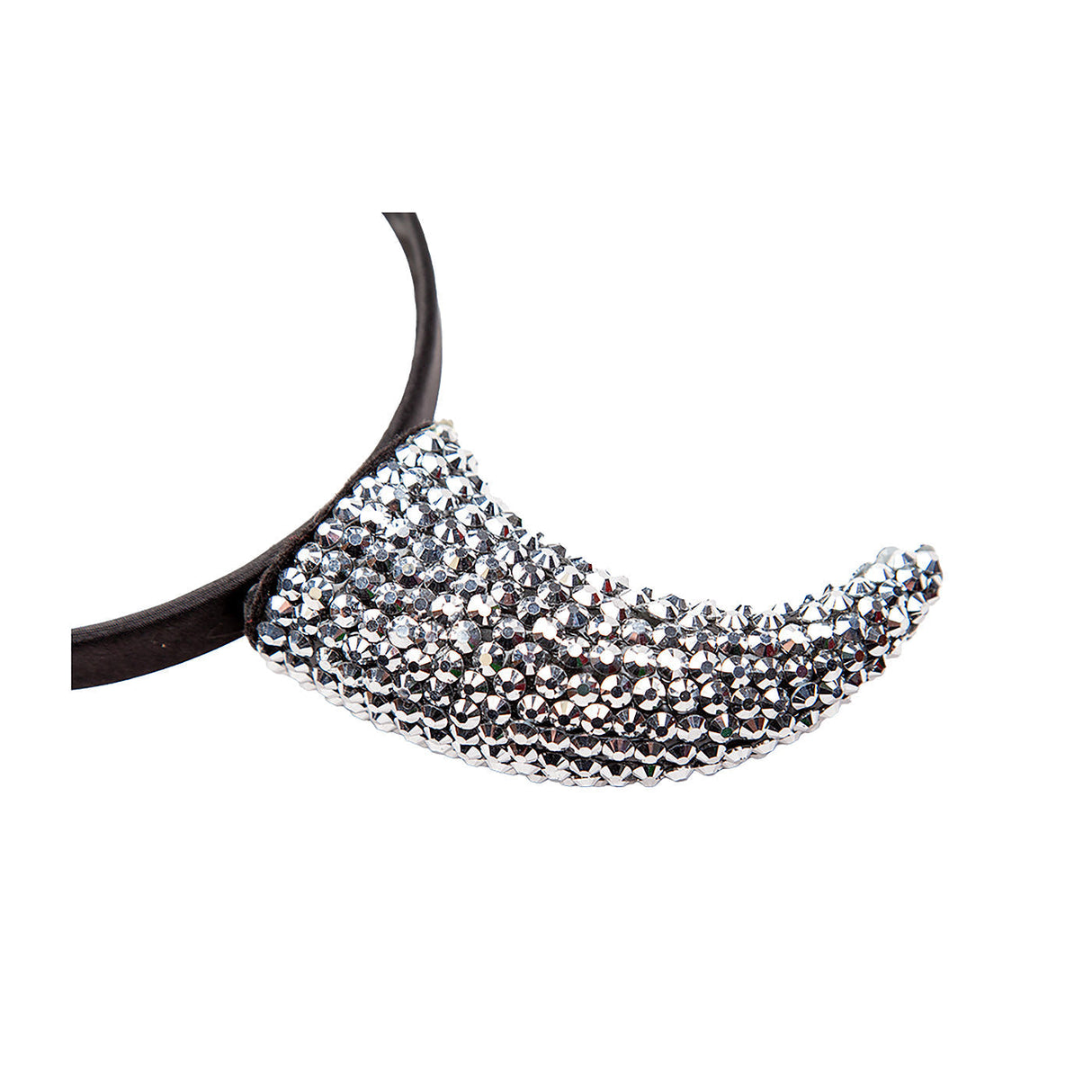 Silver Rhinestone Devil Horns - Adult