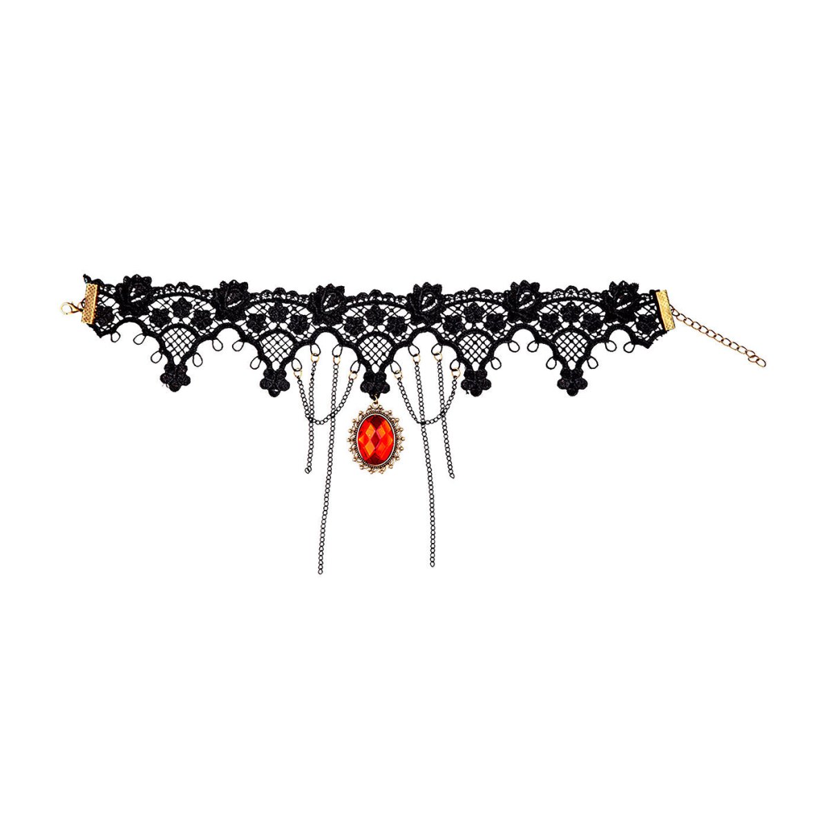 Wicked Costumes Ltd - Vampiress Top Hat & Necklace - Adult - Fancy Dress Central