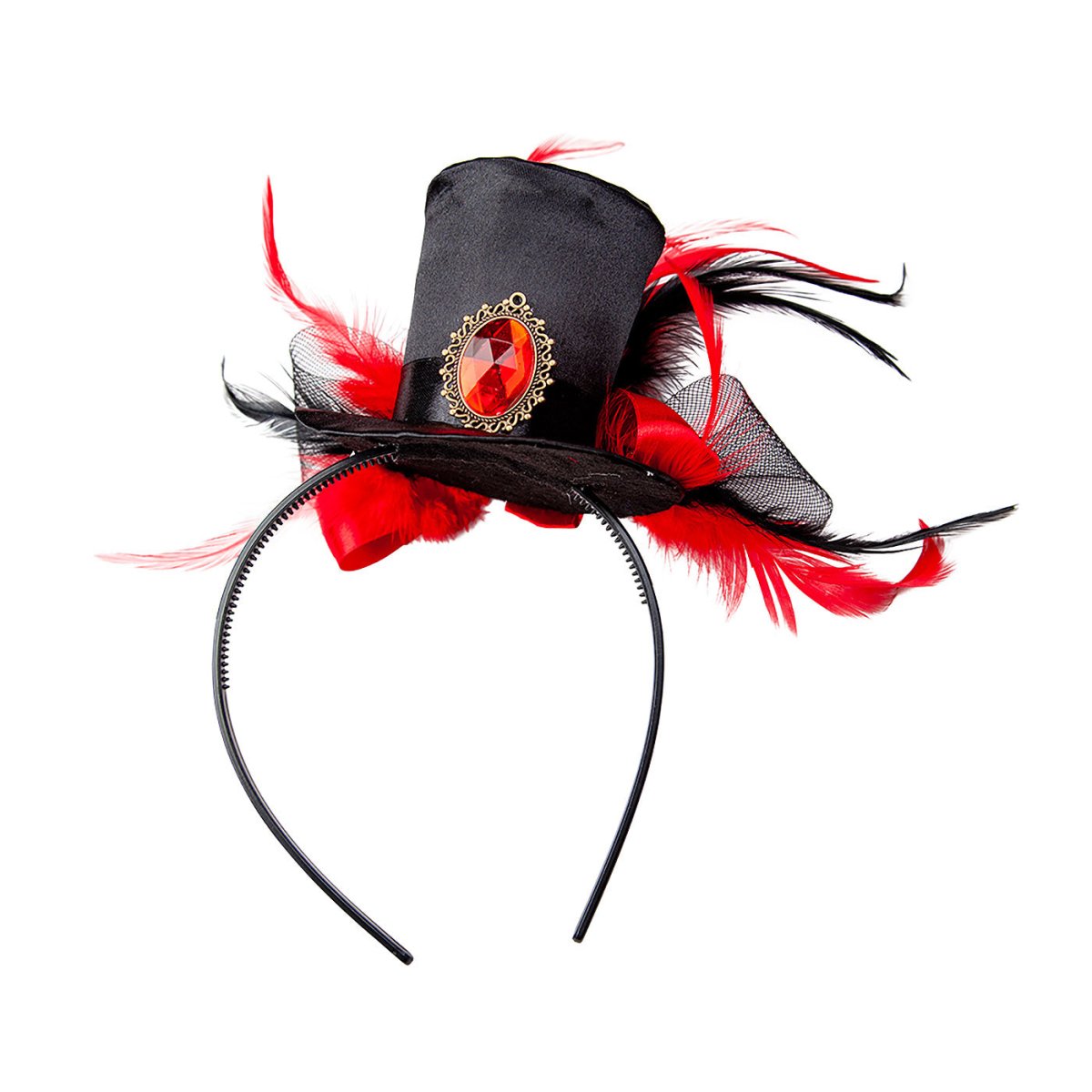 Wicked Costumes Ltd - Vampiress Top Hat & Necklace - Adult - Fancy Dress Central