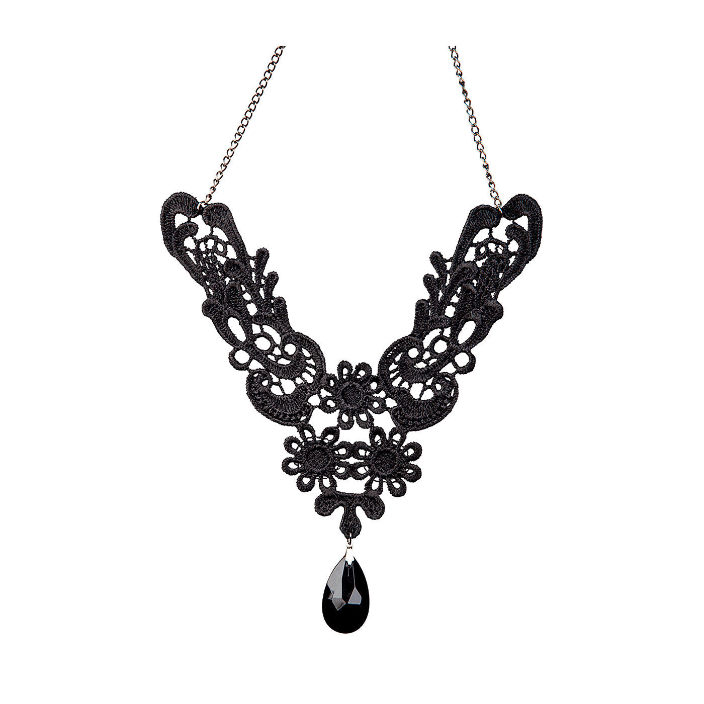 Black Lace Gothic Necklace - Adult