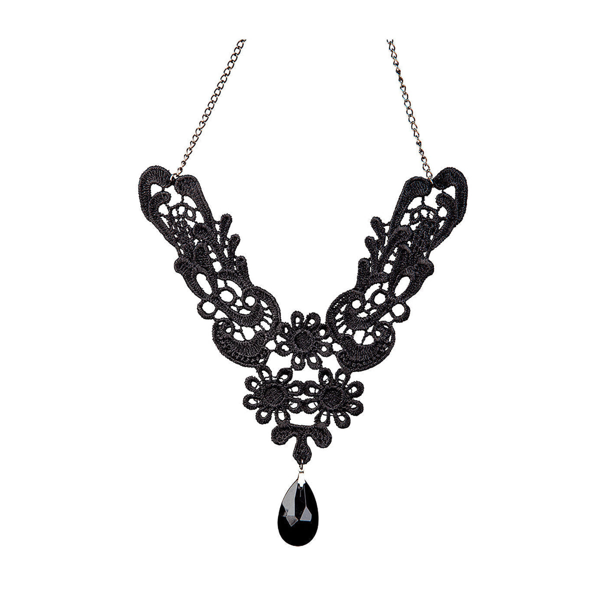 Black Lace Gothic Necklace - Adult
