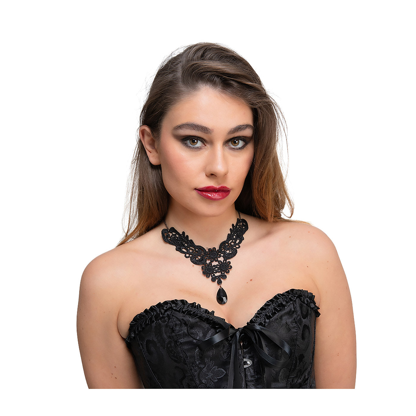 Black Lace Gothic Necklace - Adult