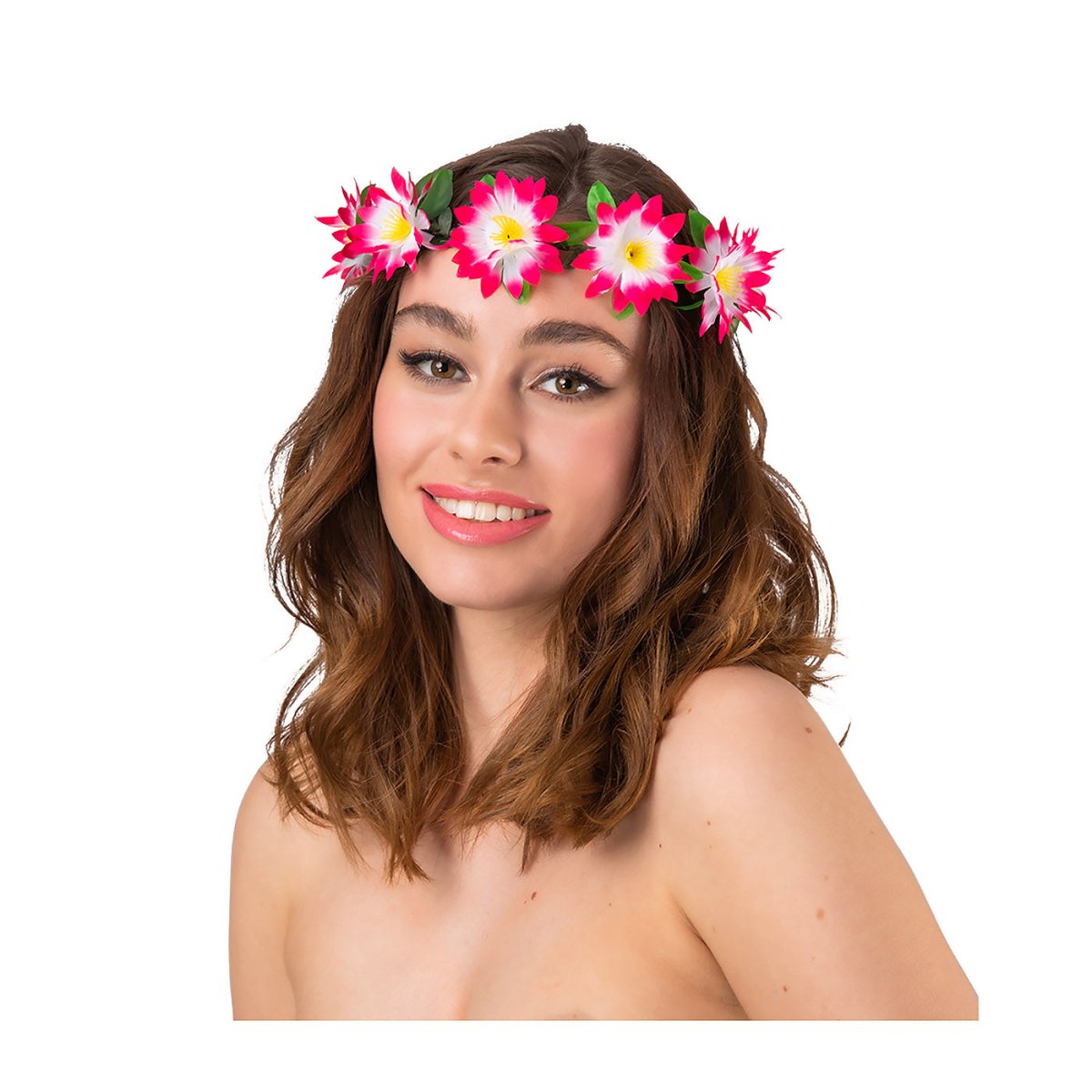 Wicked Costumes Ltd - Pink Flower Headband - Women - Fancy Dress Central