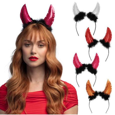 Horns on a Headband - Boland Adult Fancy Dress