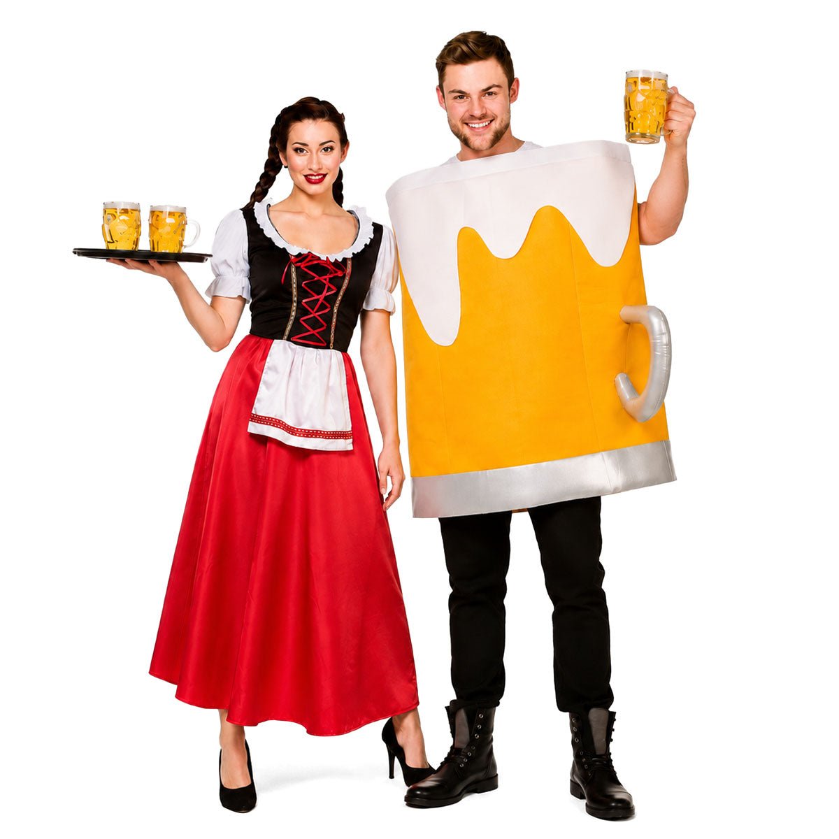 Wicked Costumes - Bavarian Beer Wench & Beer Mug - Couples Costume - Fancy Dress Central