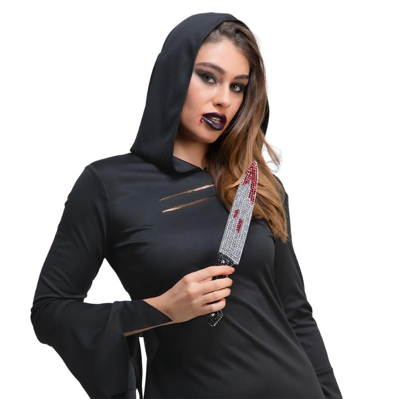 Rhinestone Knife with Blood - Wicked Costumes Adult Fancy Dress Accessory