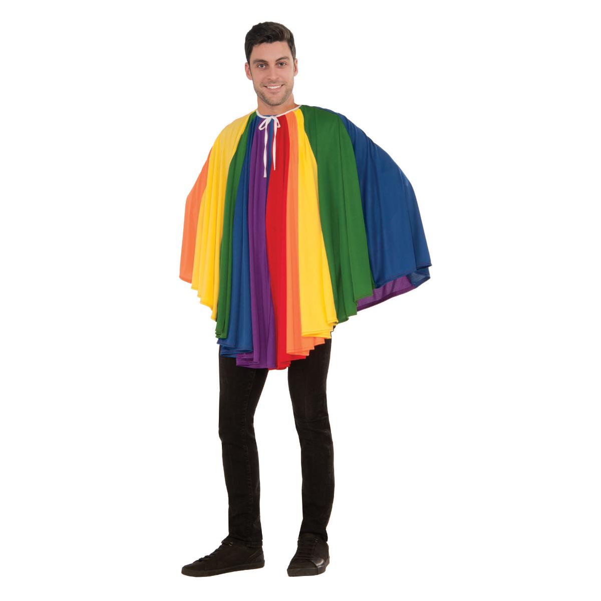 Rubies Forum Rainbow Cape Adult Fancy Dress (Short)