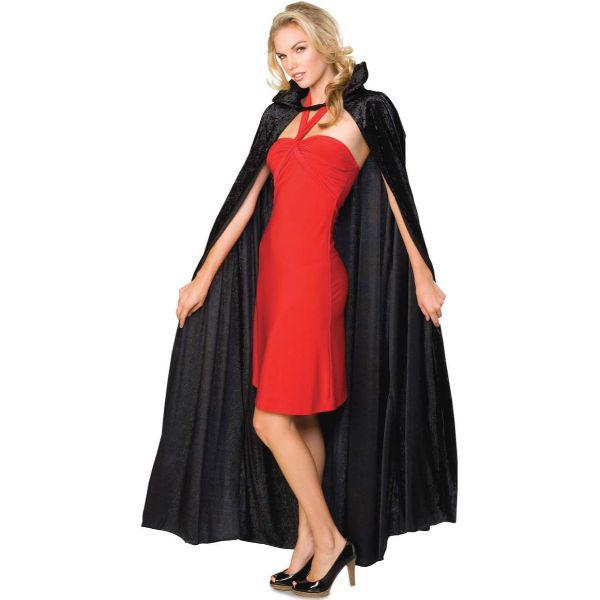 Rubies Long Crushed Velvet Cape Adult Unisex Cloak Fancy Dress Accessory