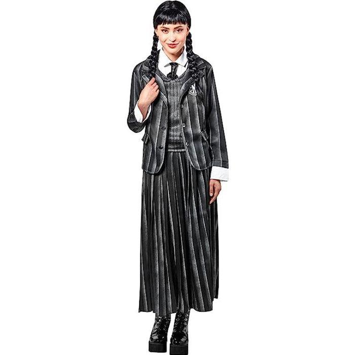 Rubies Wednesday Addams Netflix School Uniform Women's Fancy Dress Costume