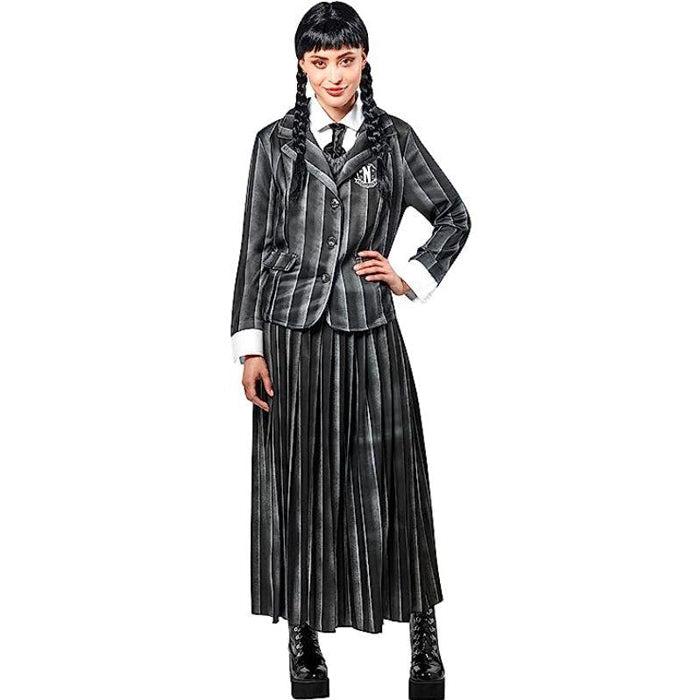 Rubies Wednesday Addams Netflix School Uniform Women's Fancy Dress Costume