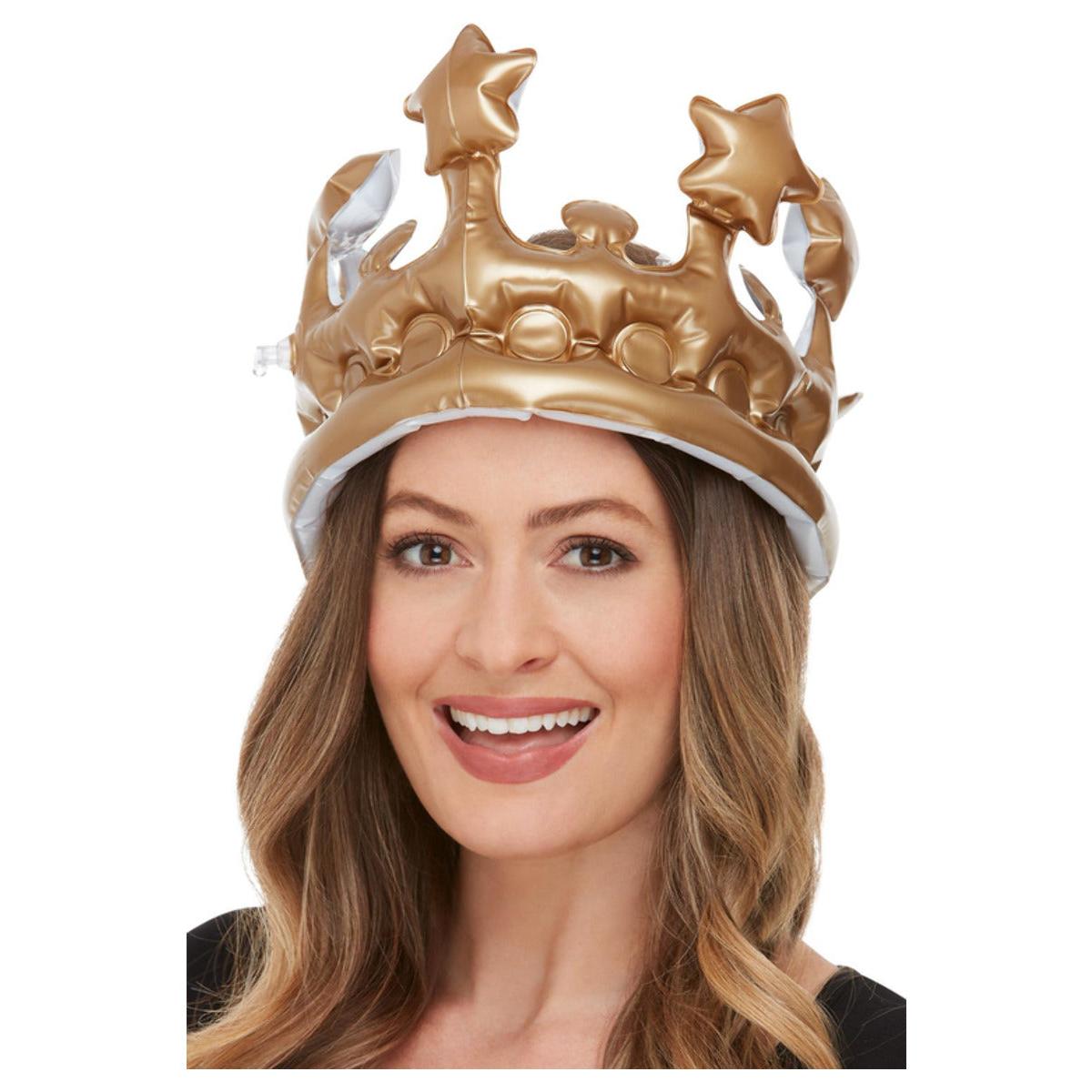 Smiffys - Inflatable Crown - Adult - Fancy Dress Central