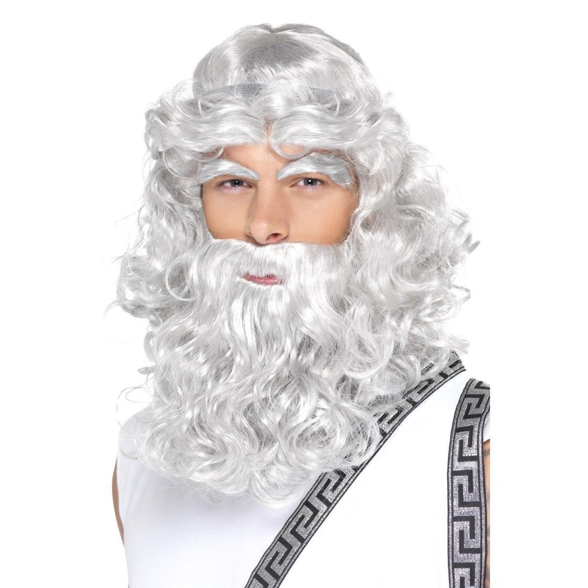 Smiffys Zeus Greek God Wig Adult Fancy Dress