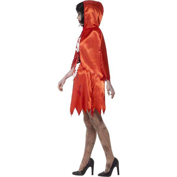 Smiffys Zombie Little Miss Red Riding Hood Women's Halloween Fancy Dress Costume