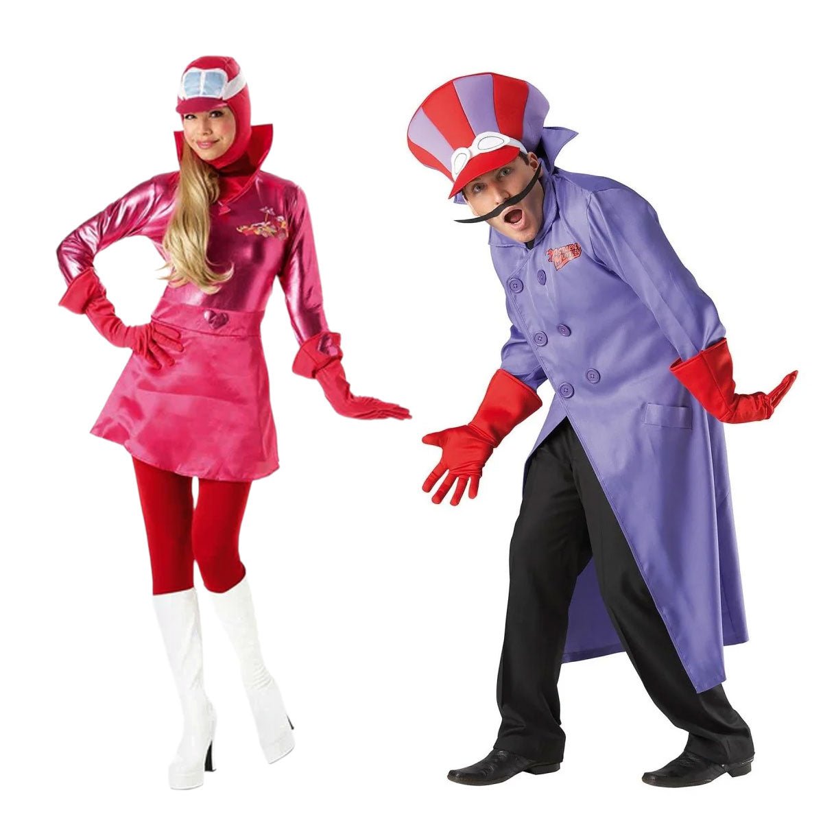 Fancy Dress Central - Wacky Racers Dick Dastardly & Penelope Pitstop - Couples Costume - Fancy Dress Central