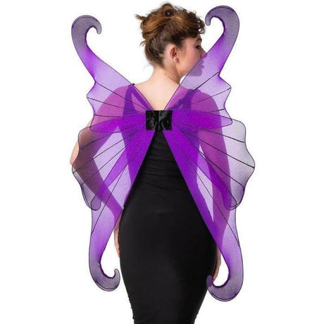 Wicked Costumes Adult Dark Fairy Wings - Purple/Black