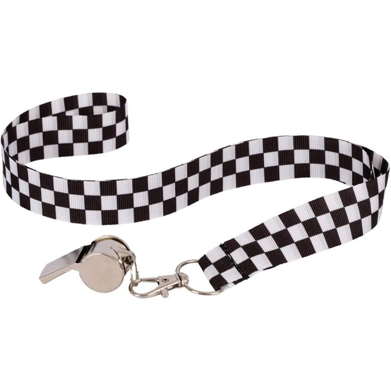 Wicked Costumes Checker Whistle & Lanyard Adult Fancy Dress Costume Accessory
