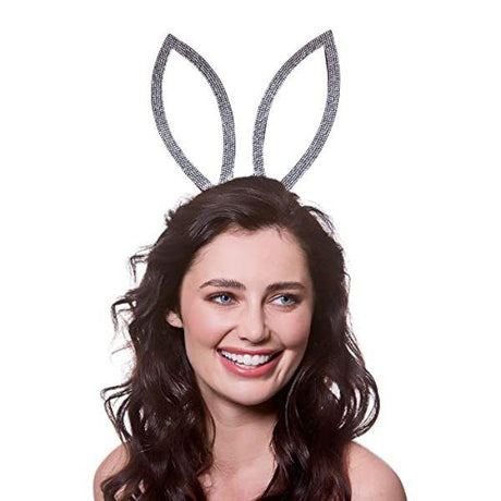 Wicked Costumes Diamante Bunny Ears Adult Fancy Dress Costume Accessory