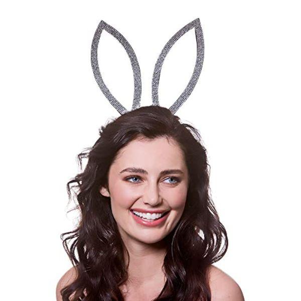 Wicked Costumes Ltd - Diamante Bunny Ears on a Headband - Adult - Fancy Dress Central