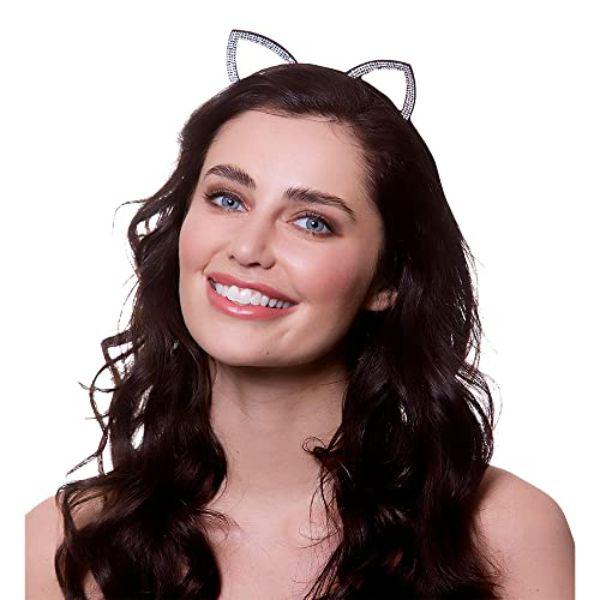 Wicked Costumes Diamante Cat Ears Adult Fancy Dress Costume Accessory