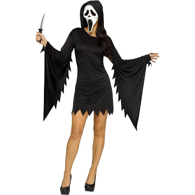 Wicked Costumes Ghost Face Glamour Women's Fancy Dress Costume