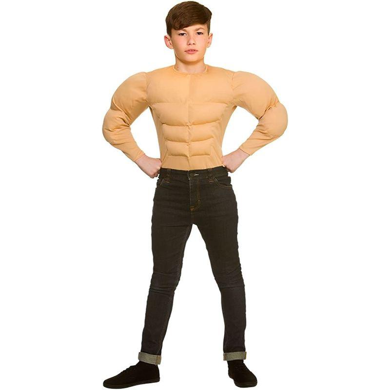 Wicked Costumes Muscle Chest Shirt Child Fancy Dress Costume