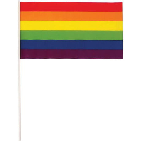 Wicked Costumes Rainbow Hand Waving Flags (12 Pack)
