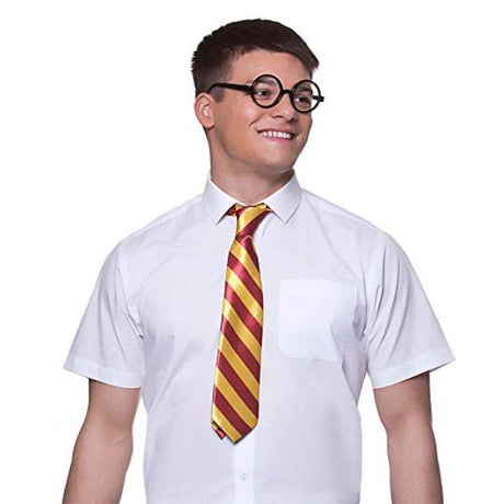 Wicked Costumes School Boy Glasses & Tie Set Fancy Dress Costume Accessory