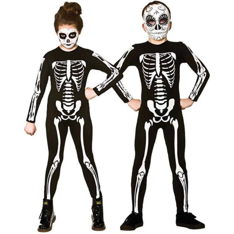 Wicked Costumes - Skeleton Jumpsuit Costume - Child - Fancy Dress Central