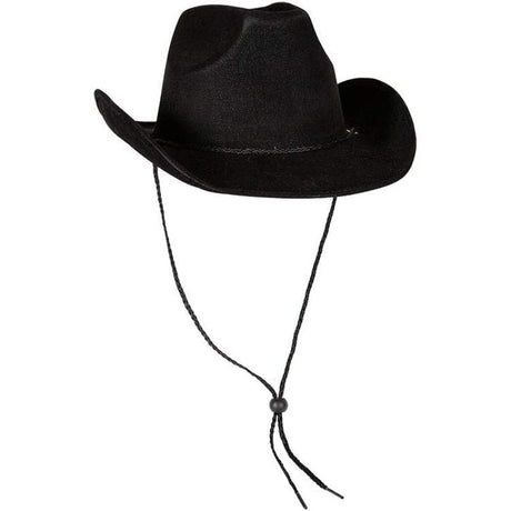 Wicked Costumes Super Deluxe Black Suede Cowboy Hat