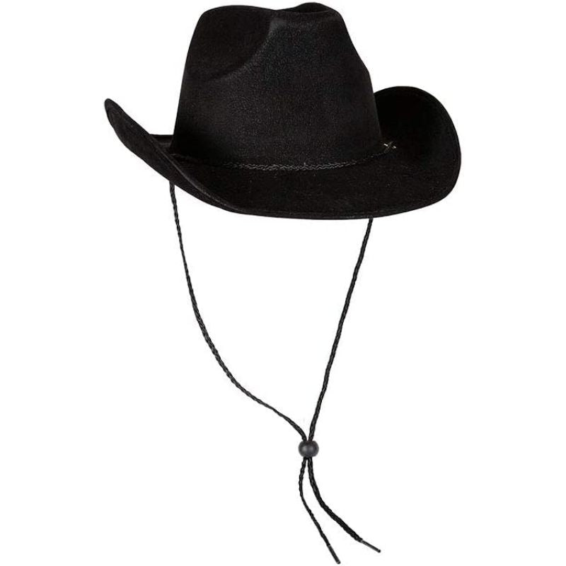 Wicked Costumes Ltd - Super Deluxe Black Suede Cowboy Hat - Fancy Dress Central