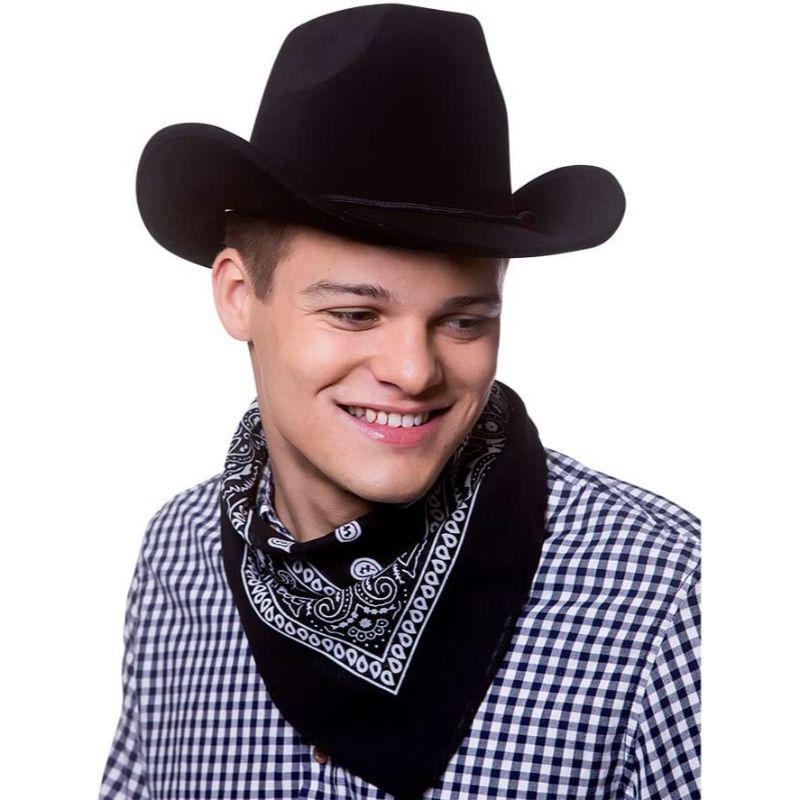 Wicked Costumes Ltd - Super Deluxe Black Suede Cowboy Hat - Fancy Dress Central