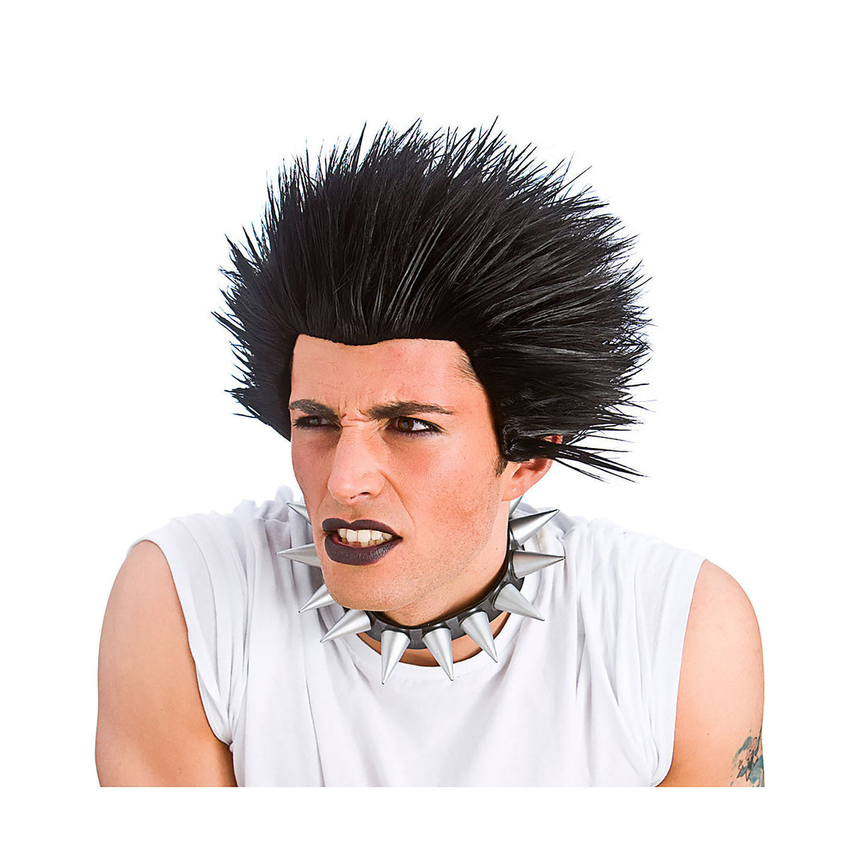 Wicked Costumes Adult Black Spiky Punk Wig - EW-8187
