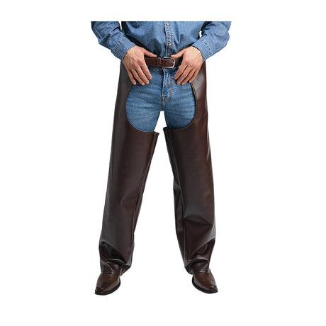 Wicked Costumes Deluxe Faux Leather Cowboy Chaps - ONE SIZE - EM-3312.(O)