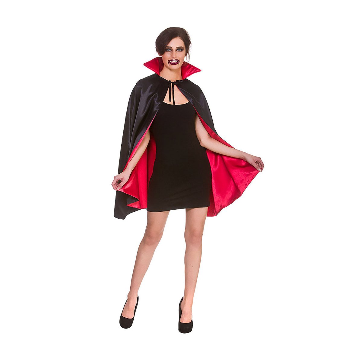 Wicked Costumes - Lined Satin Vampire Cape - Adult - Fancy Dress Central