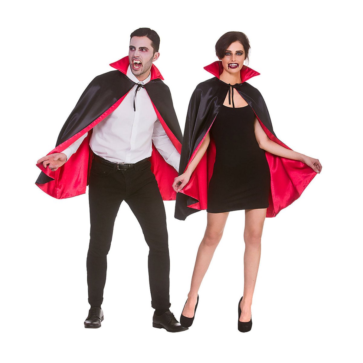 Wicked Costumes - Lined Satin Vampire Cape - Adult - Fancy Dress Central
