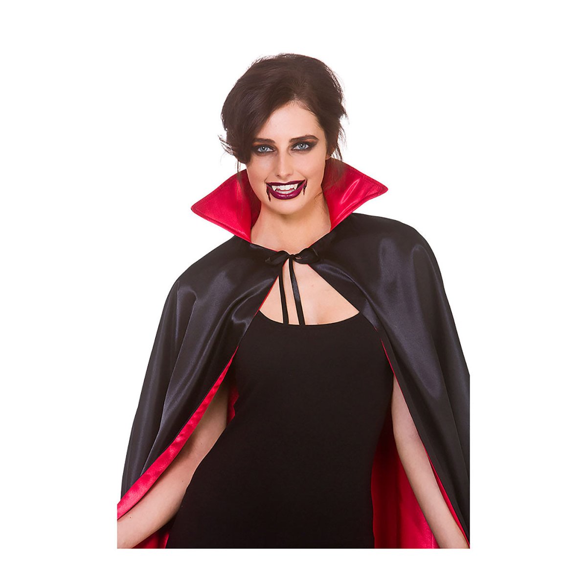 Wicked Costumes - Lined Satin Vampire Cape - Adult - Fancy Dress Central