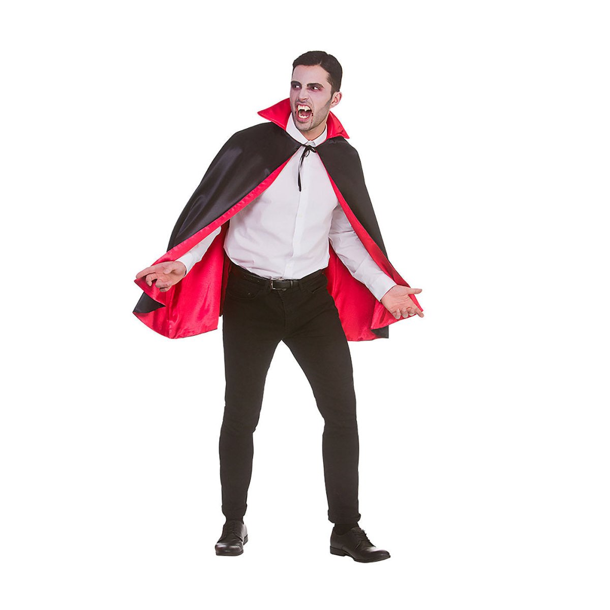 Wicked Costumes - Lined Satin Vampire Cape - Adult - Fancy Dress Central