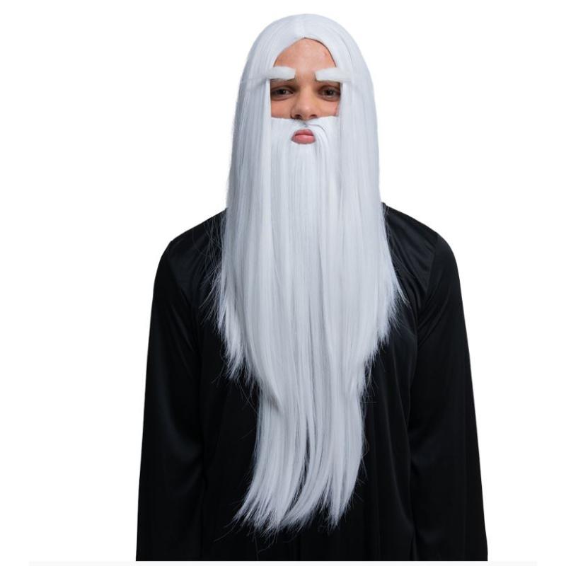 Wicked Costumes Ltd - Wizard Wig Beard Eyebrow Set - Adult - Fancy Dress Central