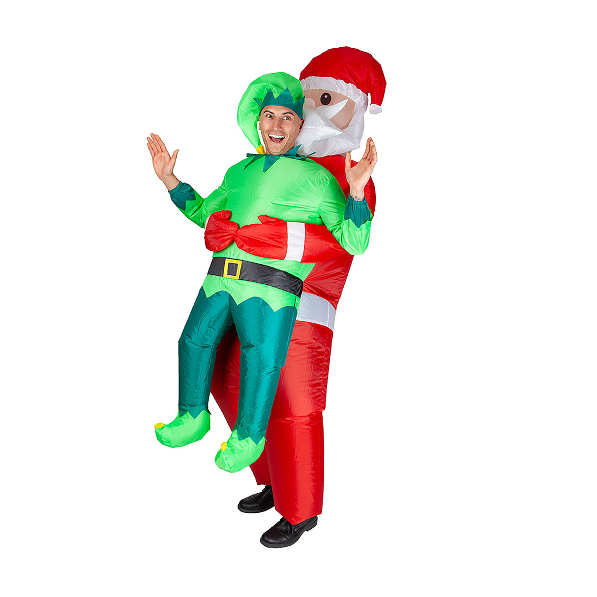 Wicked Costumes - Inflatable Carry Me Santa & Elf Costume - Adult