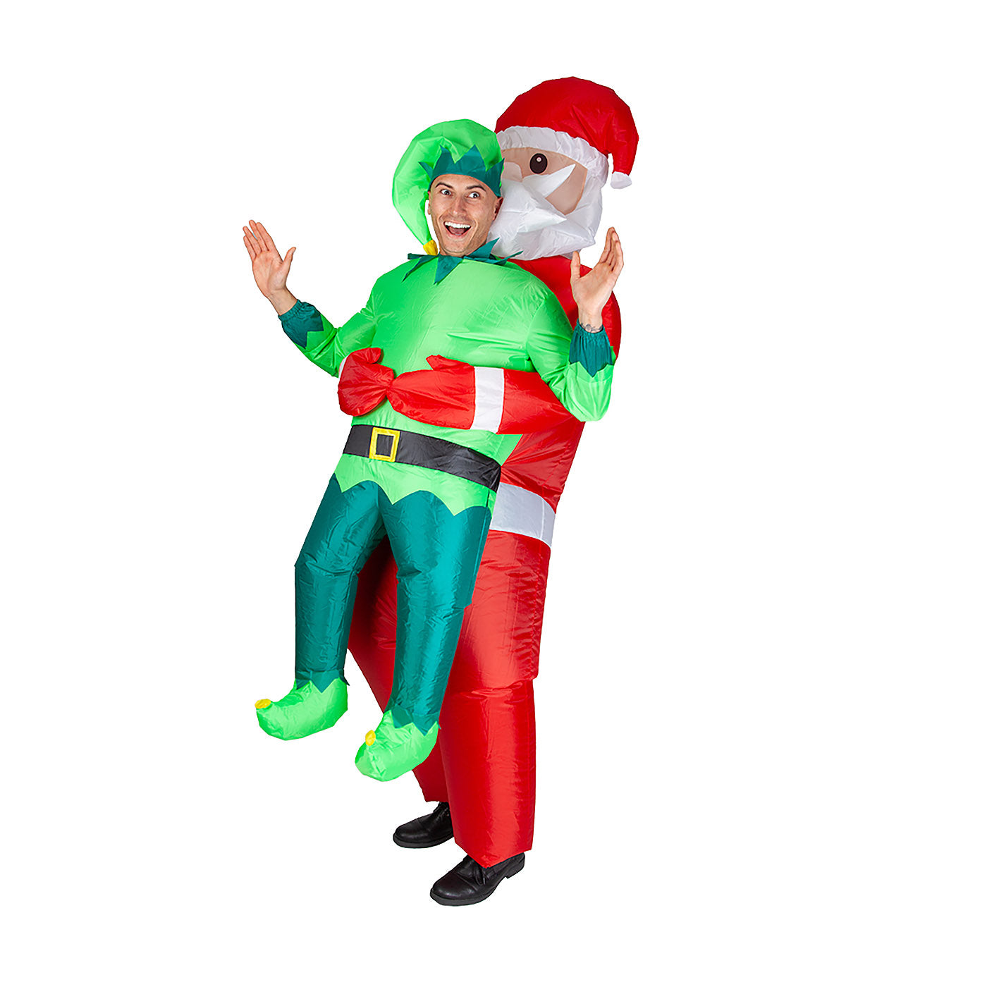 Wicked Costumes - Inflatable Carry Me Santa & Elf Costume - Adult