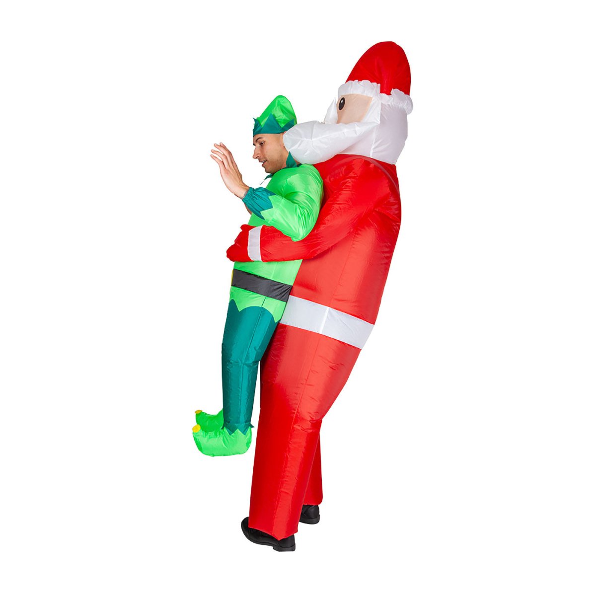 Wicked Costumes - Inflatable Carry Me Santa & Elf Costume - Adult - Fancy Dress Central
